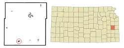 Location within Anderson County and Kansas