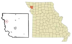 Location of Fillmore, Missouri