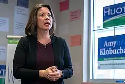 Angie Craig at a campaign event in Apple Valley, Minnesota