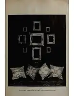 Year 2 — Historic "applied design" of carved, gilded frames and stenciled pillows.