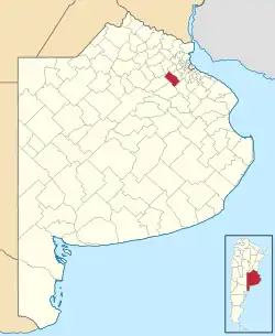 location of General Las Heras in Buenos Aires Province