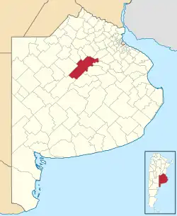 location of Veinticinco de Mayo Partido in Buenos Aires Province