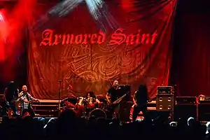 Armored Saint performing in 2015