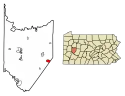 Location of Atwood in Armstrong County, Pennsylvania.