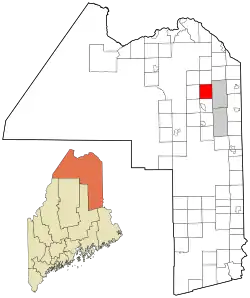 Location of Woodland, Maine