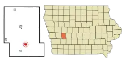 Location of Exira, Iowa