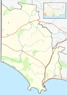 Casterton is located in Shire of Glenelg