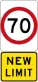 New 70&nbsp;km/h Speed Limit (Used in Victoria)