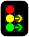 Standard (with green and yellow turn right)