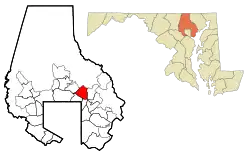 Location of Carney, Maryland