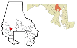 Location of Garrison, Maryland