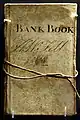 Bank account book, issued by Petty and Postlethwaite for use in Cumbria, UK. 1st entry 1831, last entry in 1870. On display at the British Museum in London.