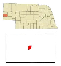 Location within Banner County and Nebraska