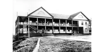 Barracks at Fort Townsend, Washington, ca 1885
