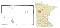 Location of Audubon, Minnesota