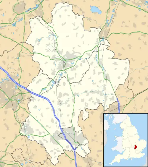 Zouches Farm transmitting station is located in Bedfordshire