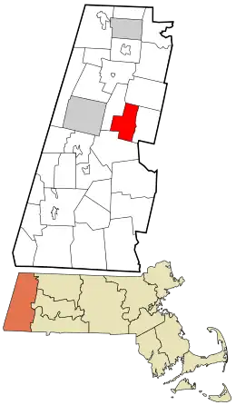 Location in Berkshire County and the state of Massachusetts.