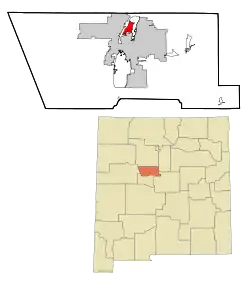 Location of Los Ranchos de Albuquerque, New Mexico