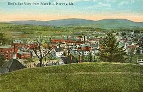 Bird's-eye view from Pikes Hill c. 1912