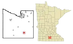 Location of Mapleton, Minnesota