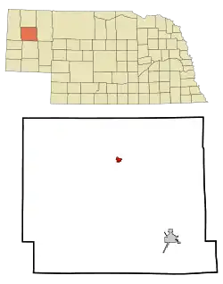 Location of Hemingford, Nebraska