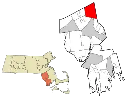 Location in Bristol County in Massachusetts