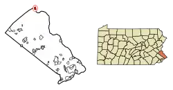 Location in Bucks County, Pennsylvania