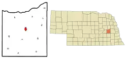 Location of David City, Nebraska
