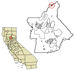 Location of Butte Meadows in Butte County, California.