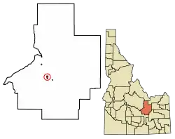 Location of Arco in Butte County, Idaho.