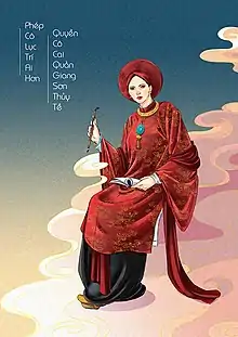A portrait of the First Mistress of Heaven. This illustration is from the project Divine Portraits by Four Palaces - Tứ Phủ.