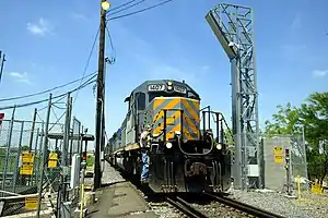 A KCS train at the US/Mexico border