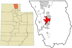 Location in Cache County and the state of Utah