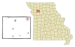 Location of Breckenridge, Missouri
