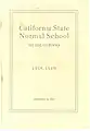 The California State Normal School, San Jose, catalog from 1918-1919 school year