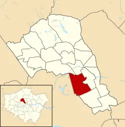 Regent's Park highlighted within Camden