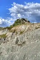 Badlands near Castle of Canossa