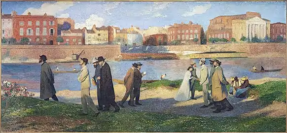 Les bords de la Garonne, les promeneurs ou les rêveurs (The banks of the Garonne, walkers or dreamers), 1906, Capitole de Toulouse