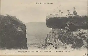 Pierre de Laitre and valley of Taintrux
