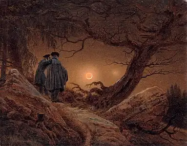 Caspar David Friedrich: Two Men Contemplating the Moon, 1819-20