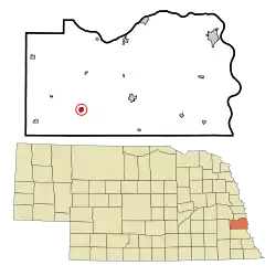 Location of Elmwood, Nebraska