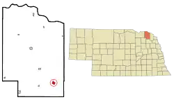 Location of Laurel, Nebraska