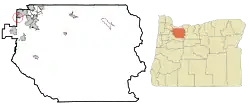 Location in Oregon