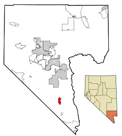 Location of Searchlight in Clark County, Nevada