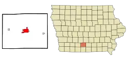 Location of Osceola, Iowa