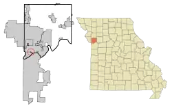 Location of Avondale, Missouri