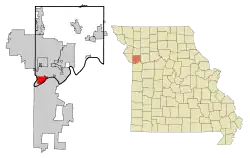 Location of North Kansas City, Missouri