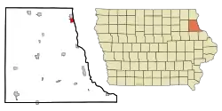 Location of McGregor, Iowa
