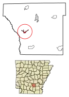 Location in Cleveland County and Arkansas