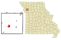 Location of Plattsburg, Missouri